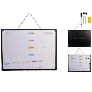 Imagem de Quadro Magnético c/ Checklist Agenda Semanal Imã Notas - Win Paper, Bo