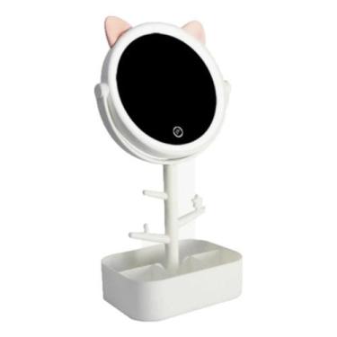 Imagem de Espelho de Maquiagem com LED de Gatinho Touch Recarregável - Lelong, R