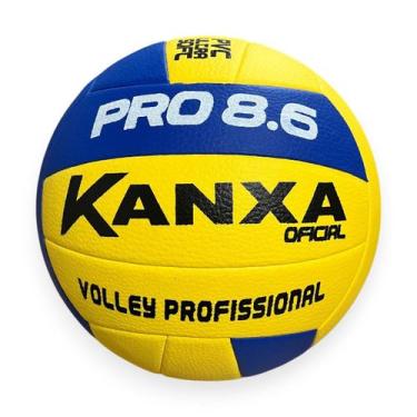 Imagem de Bola de Volei Oficial Volley Profissional 8.6 Original Kanxa, Amarelo