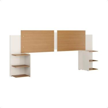 Imagem de Cabeceira Cama Casal Queen King Solteiro Box com Mesa de Apoio Davi - 