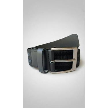 Imagem de Cinto Masculino Couro e Elástico Preto-Índigo 90 - Congratulations Sto