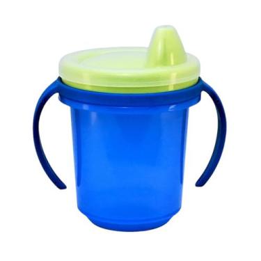 Imagem de Caneca Infantil Bico Rígido 330 ML Original Plasútil COR:Azul 280ml, A