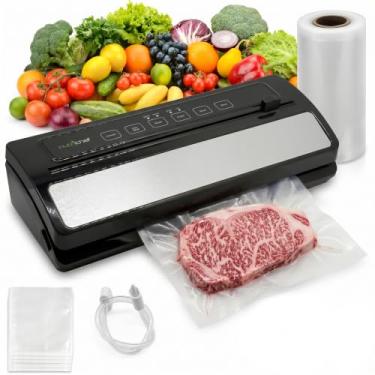 Imagem de NutriChef Seladora a vácuo | Sistema automático de vedação de ar a vácuo para preservação de alimentos com kit iniciante | Design compacto | Testado em laboratório | Modos de alimentos secos e úmidos