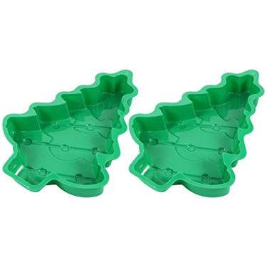 Imagem de 2 Unidades Assadeira De Silicone Para Árvore De Natal Cozimento De Natal De Silicone Biscoito Fondant Cheesecake Prato Fundo Panela De Chocolate Forma De Bolo Bolacha Gel De Sílica