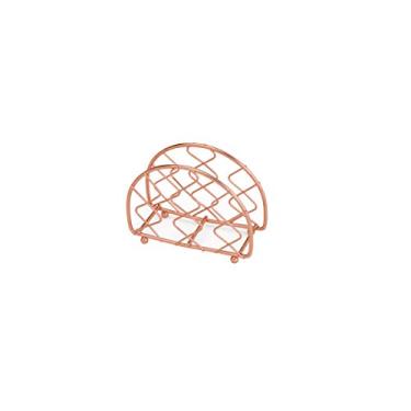 Imagem de PORTA GUARDANAPOS DE FERRO CROMADO, Lyor, ROSÉ 13x5x9,5cm
