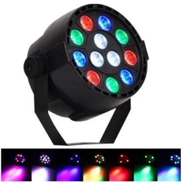 Imagem de Canhão Refletor 12 Leds Rgb Jogo De Luz Dj Discoteca