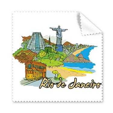 Imagem de Pano de limpeza pintado à mão do Brasil Rio de Janeiro, 5 peças