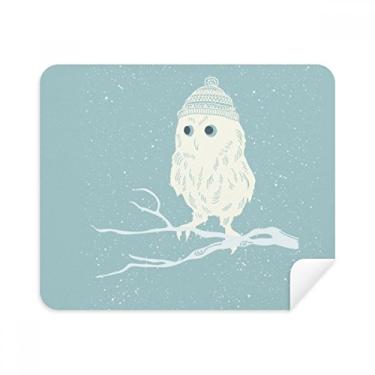 Imagem de Freehand Sketch Pano de limpeza de cabeça de coruja, 2 peças, tecido de camurça