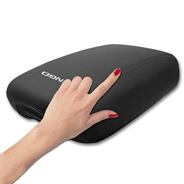 Imagem de LEXLEY Para Dodge 2011-2020 Durango Acessórios Caixa de Apoio de Braço Frontal Capa de Console Central À Prova D'água Capas Protetoras de Couro Anti-Arranhão, Não Serve Para 2021-2022 Durango Pontos Pretos