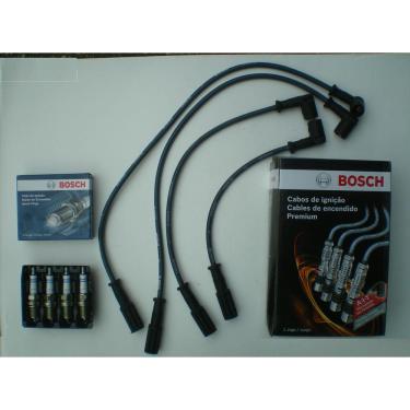 Imagem de Kit Cabos e velas de Ignição Fiat Uno Mille Fire 2006 a 2013 Fiorino 1.3 8V 2006 a 2013 Palio Siena Strada Fire 2006 em diante Doblô Idea Punto Bosch