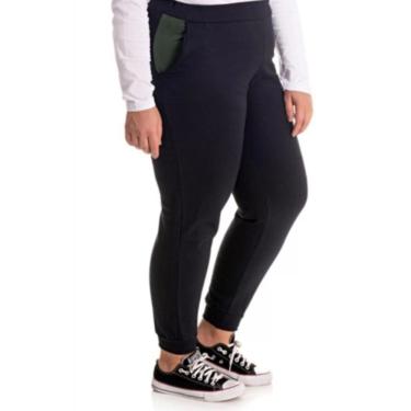 Imagem de Calça Moletom Feminina Cereja Rosa Curves