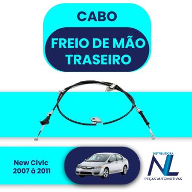 Imagem de Cabo Freio De Mão Traseiro 2144mm Honda New Civic 2007 a 11