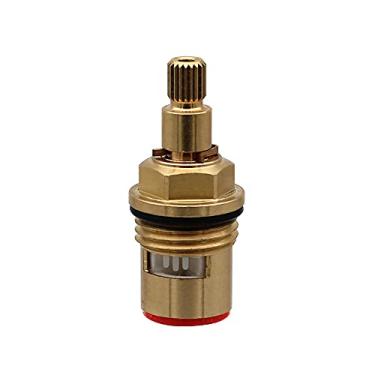 Imagem de Cartucho de torneira misturadora de 20 engrenagens, válvulas de torneira de disco de latão, válvula de torneira quente e fria, cartucho de cerâmica de substituição com parafusos M4 para torneira de cozinha de banheiro