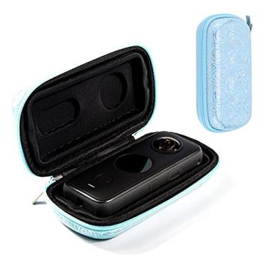 Imagem de Vbestlife Capa de armazenamento para câmera de ação panorâmica, caixa de transporte para câmera, para ONE X2, bolsa protetora, azul