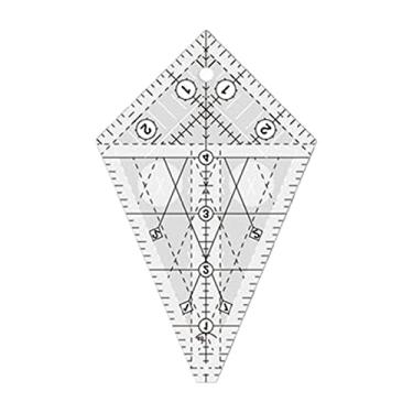 Imagem de Vaveren Quilting Modelo Régua Retalhos Acessórios de Tecido Medição Manual Artesanato Desenho Transparente Criativo DIY Feito à Mão para Adesivos, P