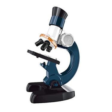 Imagem de Kit de acessórios para microscópio 100X-1200X Kit de microscópio biológico de laboratório Slides microscópio biológico (Cor: Azul)