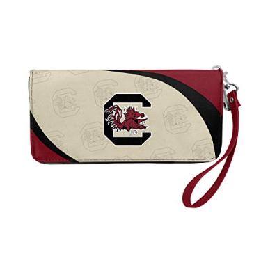 Imagem de Littlearth Carteira feminina NCAA South Carolina Fighting Gamecocks Curve Zip Organizadora, Cor da equipe, 20 cm x 10 cm x 2,5 cm