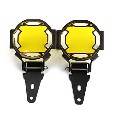 Imagem de FINMOKAL Capa Protetora De Luz De Neblina Dobrável Para Moto Para BMW R1250Gs F750Gs G310R Amarelo