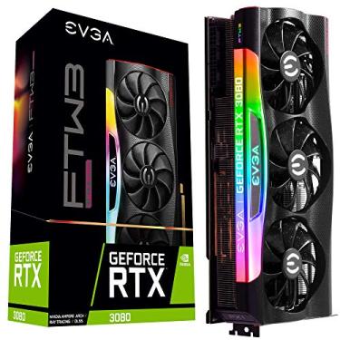 Imagem de Placa de Vídeo EVGA GeForce RTX 3080 FTW3 ULTRA GAMING, 10G-P5-3897-KR, 10GB GDDR6X, iCX3 Technology, ARGB LED, Metal Backplate