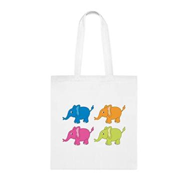 Imagem de Vector Elephants, Vector Elephants Gift, Vector Elephants Shoulder Bag, Vector Elephants, Vector Elephants, Birthday Christmas Basket Mag Gift Idea, Presente Para Ela, Presente Para Ele, Bolsa Feminina Tote, Branco