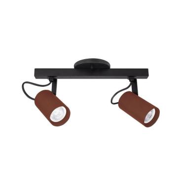 Imagem de Trilho com 2 Spots Newline Lisse Solution II Par 20 E27 Bivolt Cobre e Preto