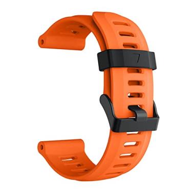 Imagem de GANYUU Pulseira de silicone de substituição de moda para relógio Garmin Fenix 5X / Fenix 3 com acessórios de ferramentas (cor: laranja, tamanho: Fenix 5Xm)