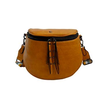 Imagem de Bolsa Feminina Transversal Tiracolo Estilo Pochete Media Golden Fenix Cor:Mostarda;Tamanho:M