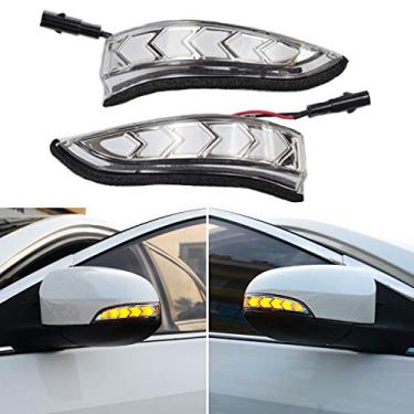 Imagem de 2 peças retrovisores laterais dinâmicos LED sequencial seta luz indicadora para Toyota Camry Corolla Prius C Venza Avalon Vios Yari Altis