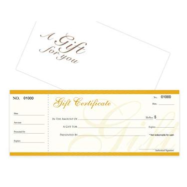 Imagem de Certificados de presente em branco 25 conjuntos, certificado de presente para negócios, vem com envelopes combinando , impressão de numeração sequencial, spa, cílios, maquiagem, salão de beleza de cabelo, restaurante, pequeno negócio