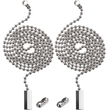 Imagem de Hestya Pacote com 2 pingentes cubóide de extensão de corrente de puxar com conector para corrente de ventilador de luz de teto