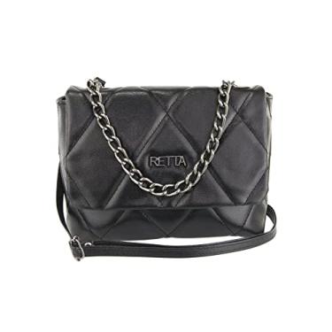 Imagem de Bolsa Feminina de Mão Ombro e Transversal Retta (PRETO)