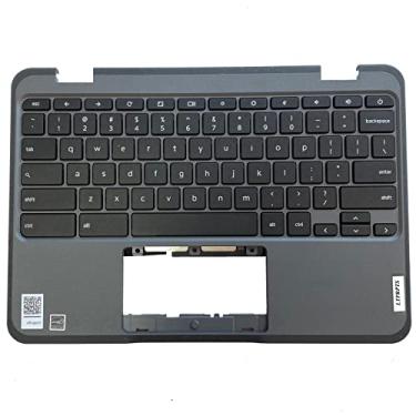 Imagem de LTPRPTS Peça de montagem de teclado de apoio de mão para laptop de substituição para Lenovo Chromebook 100E 3th 5M11C94663 preto