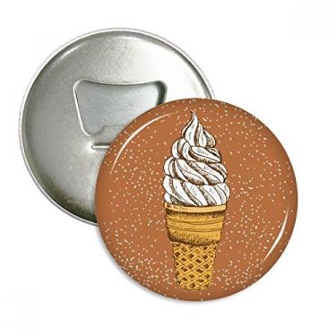 Imagem de Creme Chocolate Ovo Cones Sorvete Abridor de Garrafas Ímã de Geladeira Emblema Multifuncional
