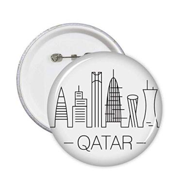 Imagem de Emblema de desenho da cidade do Qatar alfinetes de ponto de referência para decoração 5 peças
