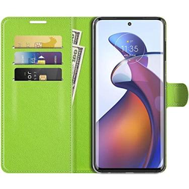 Imagem de Capa Capinha Carteira Para Motorola Moto Edge 30 Fusion Tela De 6.6 Case Flip Couro (Verde)