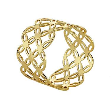 Imagem de CJ 4 ANÉIS P/GUARDANAPOS METAL DOURADO 5x3cm