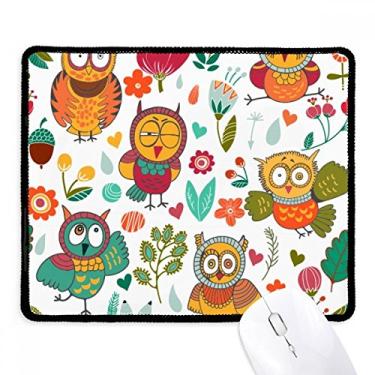Imagem de Tapete de borracha para jogos com bordas costuradas e corujas