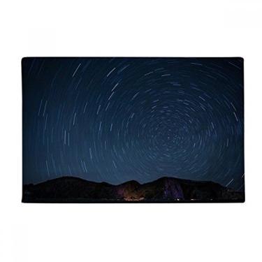 Imagem de DIYthinker Tapete antiderrapante para porta de banheiro com luzes de estrelas, céu noturno e chão