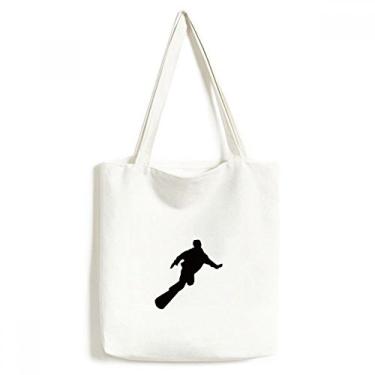 Imagem de Bolsa esportiva de lona com contorno preto para skate, bolsa de compras, bolsa casual