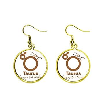 Imagem de Brinco feminino com pingente de orelha Taurus para celebração de aniversário Constellation Fate Birthday