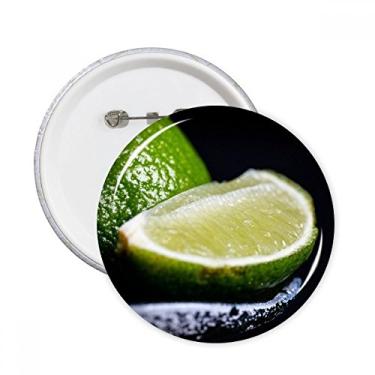 Imagem de Fresh Fruits Verde Limão Imagem Pinos Redondo Emblema Decoração Roupas 5 peças Presente