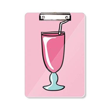 Imagem de Pink Cup Prancheta de pasta de sorvete doce placa de suporte A4