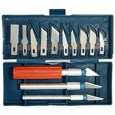 Imagem de Kit De Estilete De Precisão Com 13 Pçs P/Artesanato 123Útil