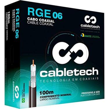 Imagem de Cabo Coaxial Cabletech RGE-06 60% Preto 100METROS 802216000P0CB11