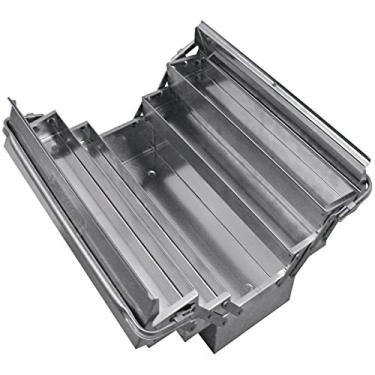 Imagem de Caixa sanfonada em aço inox 5 gavetas, alças dobráveis
