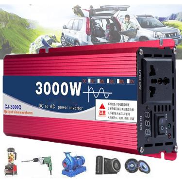 Imagem de 3000/4000/5000 W Inversor De Energia De Onda Senoidal Pura, Com Soquete Universal E Portas USB, Dc 12v 24v 48v 60v Para Ac 110v 220v, Conversor De Carregador,12Vto110V-3000W