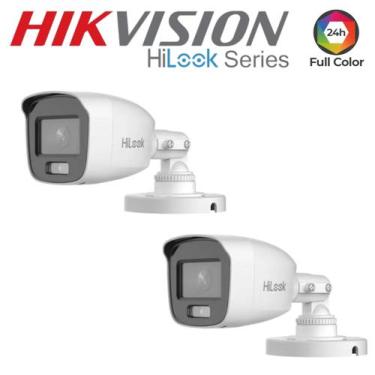 Imagem de Kit 2 Camera De Segurança Hilook Hikvision Colorvu Full Hd 1080P Color