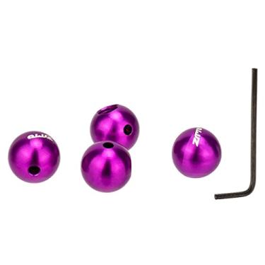 Imagem de YIJU Tampas de extremidade de cabo de de freio de 4 unidades Desviador de câmbio Shifter Tampas de extremidade de fio de crimpagem, Roxo