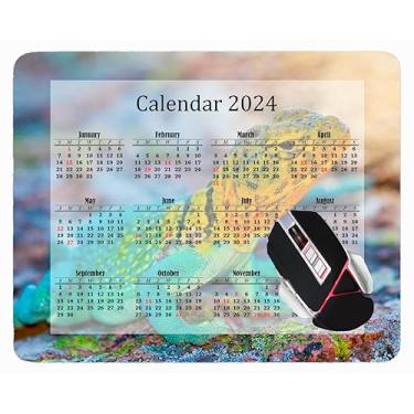 Imagem de YENDOSTEEN Mouse pad de calendário 2023 com feriados, Ocean Beach Stone Arch Mouse pads Tipo 381