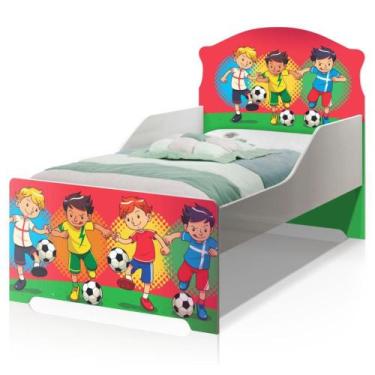 Imagem de Mini Cama Infantil Pop Meninos Futebol Com Colchão - Cambel